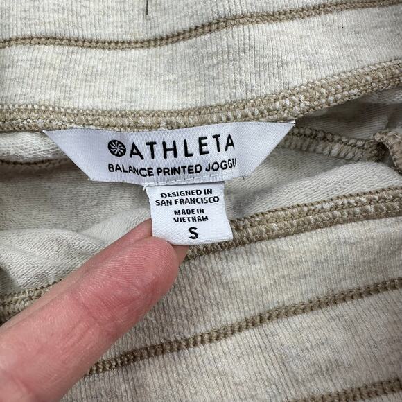 Athleta Pants Womens Small Cream Tan Camo Balance Printed Jogger Lounge Active - Picture 4 of 11